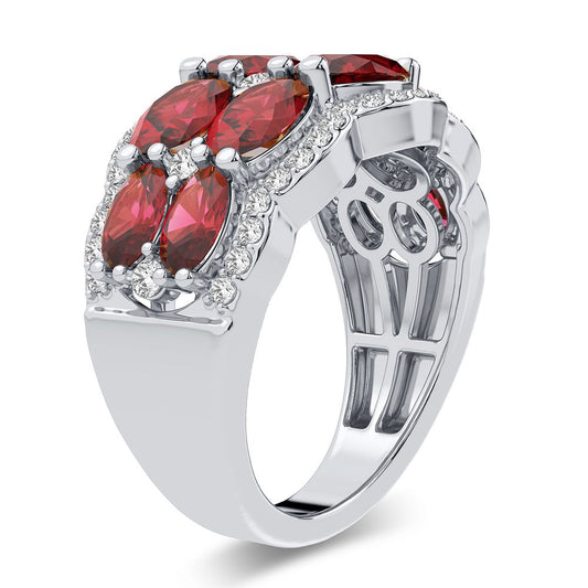 0.33 ct Ruby & Diamond Ring in 14K Gold