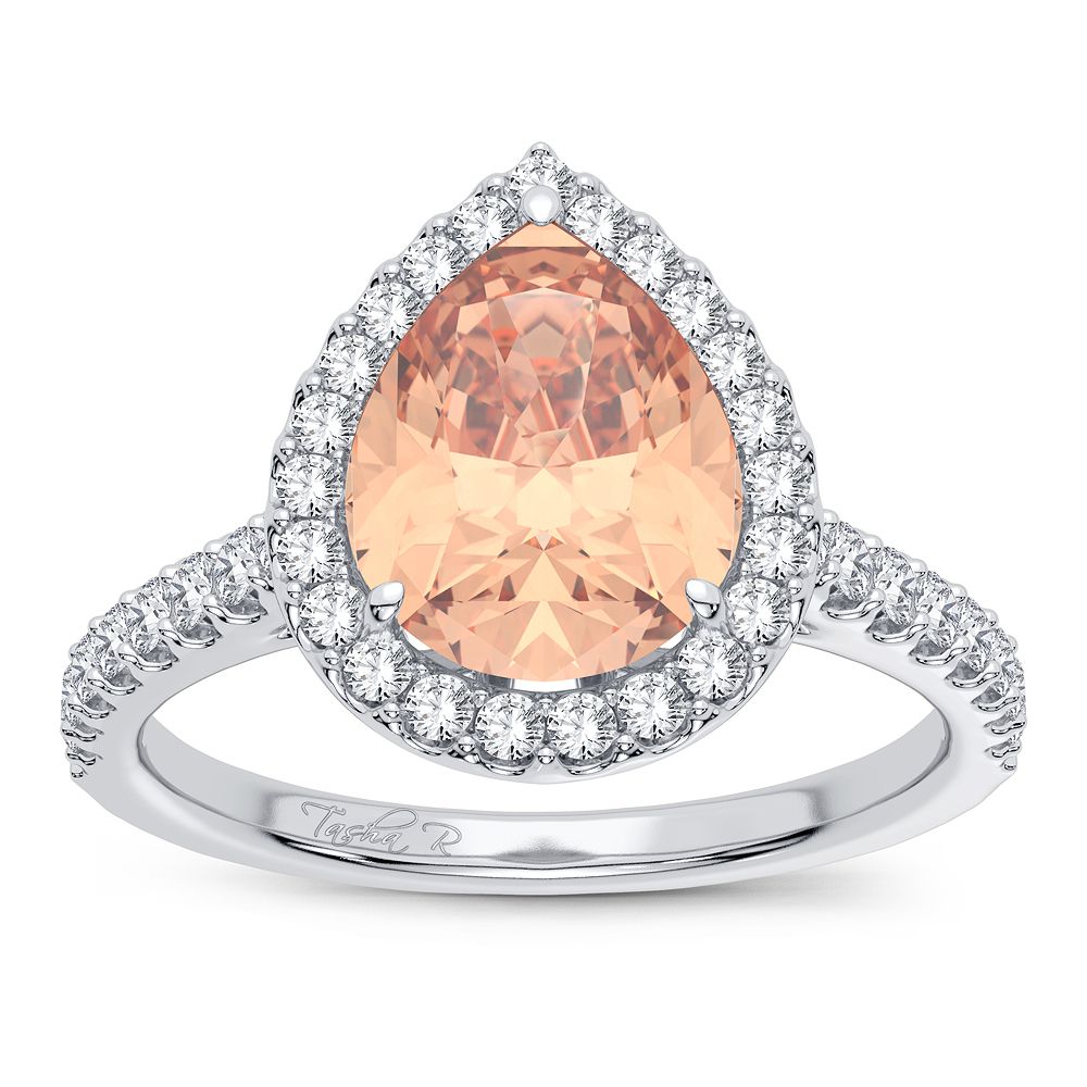 0.33 ct Morganite & Diamond Ring in 14K Gold