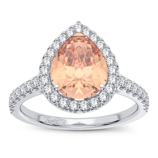 0.33 ct Morganite & Diamond Ring in 14K Gold