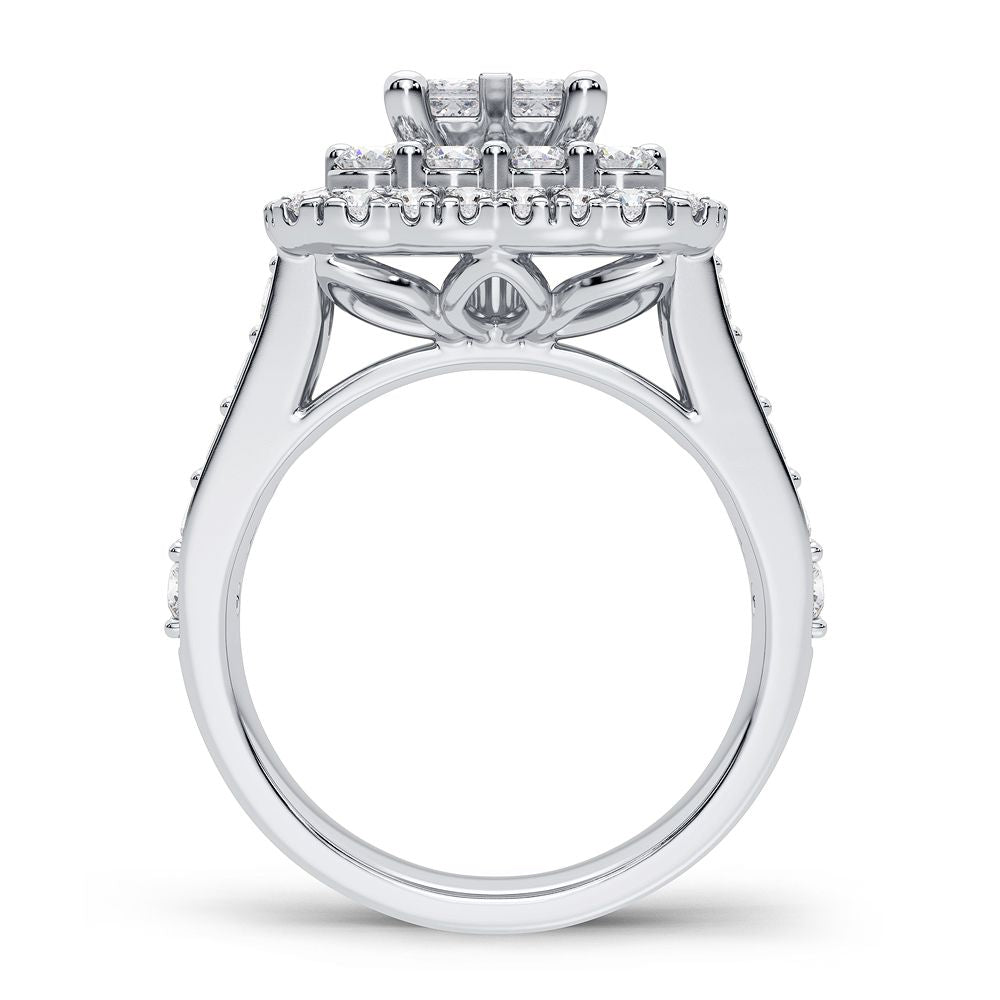 2.00 ct Diamond Bridal Ring in 14K Gold