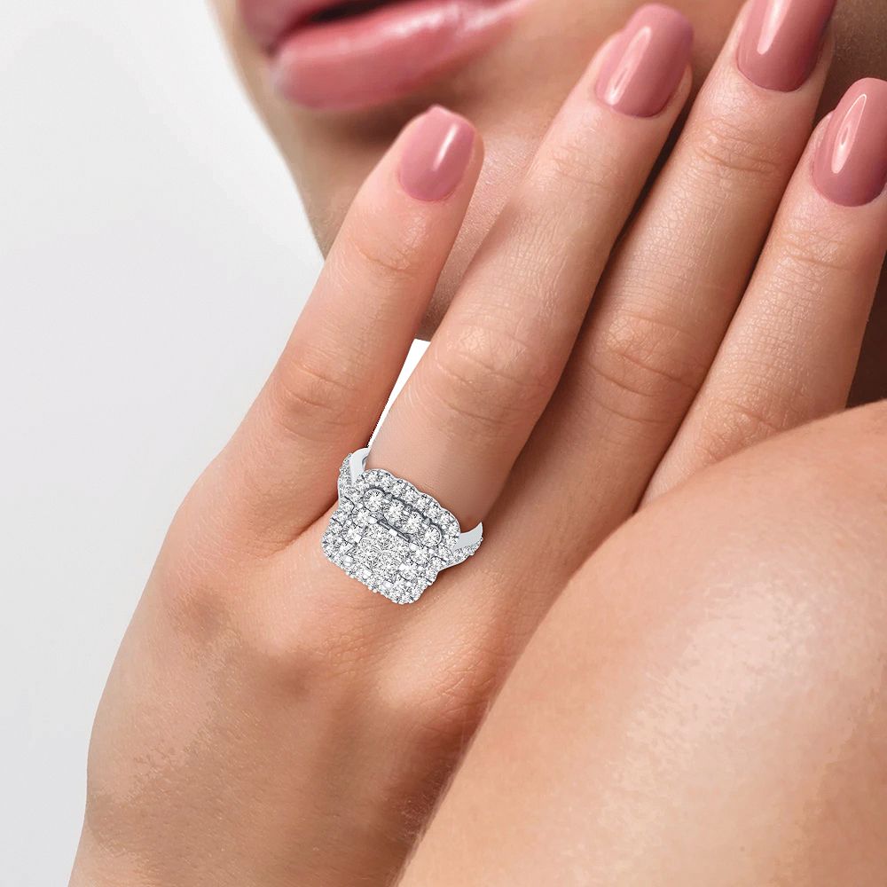 2.00 ct Diamond Bridal Ring in 14K Gold