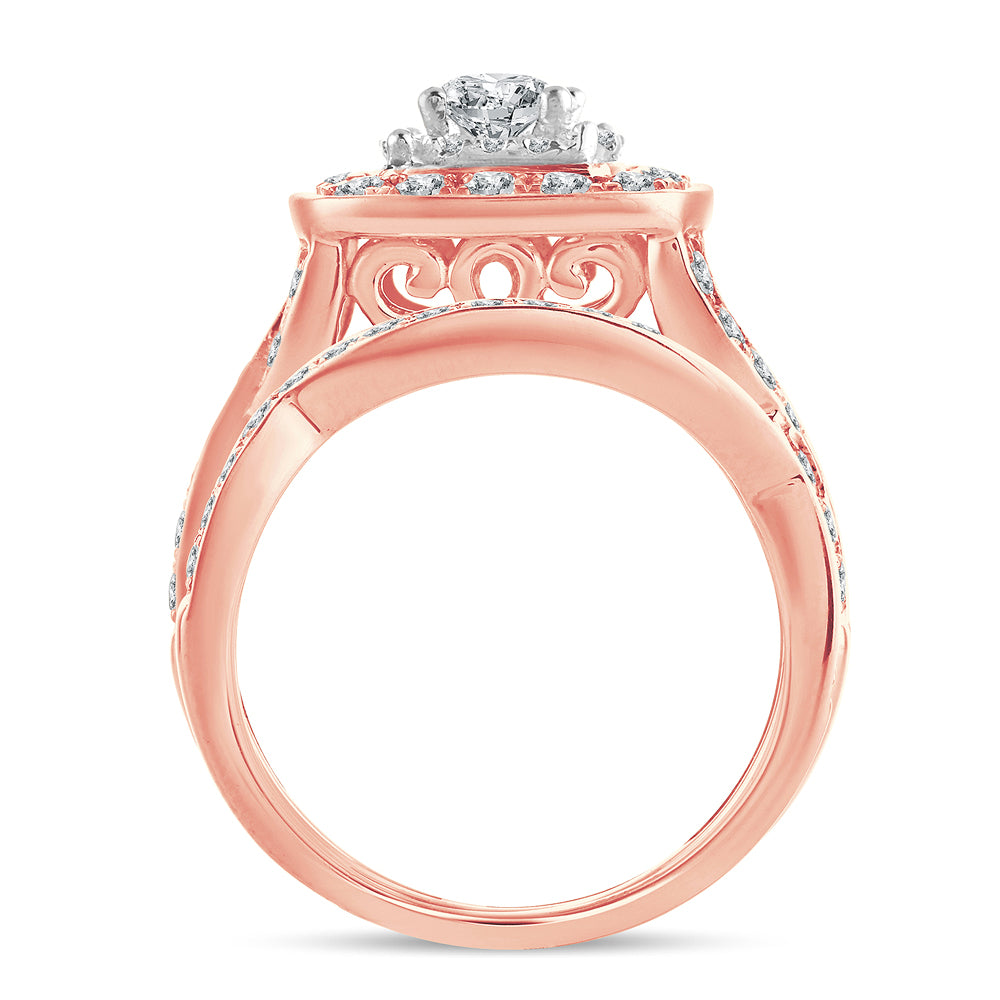 2.00 ct Diamond Bridal Ring in 14K Gold