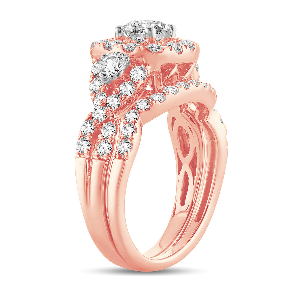 2.00 ct Diamond Bridal Ring in 14K Gold