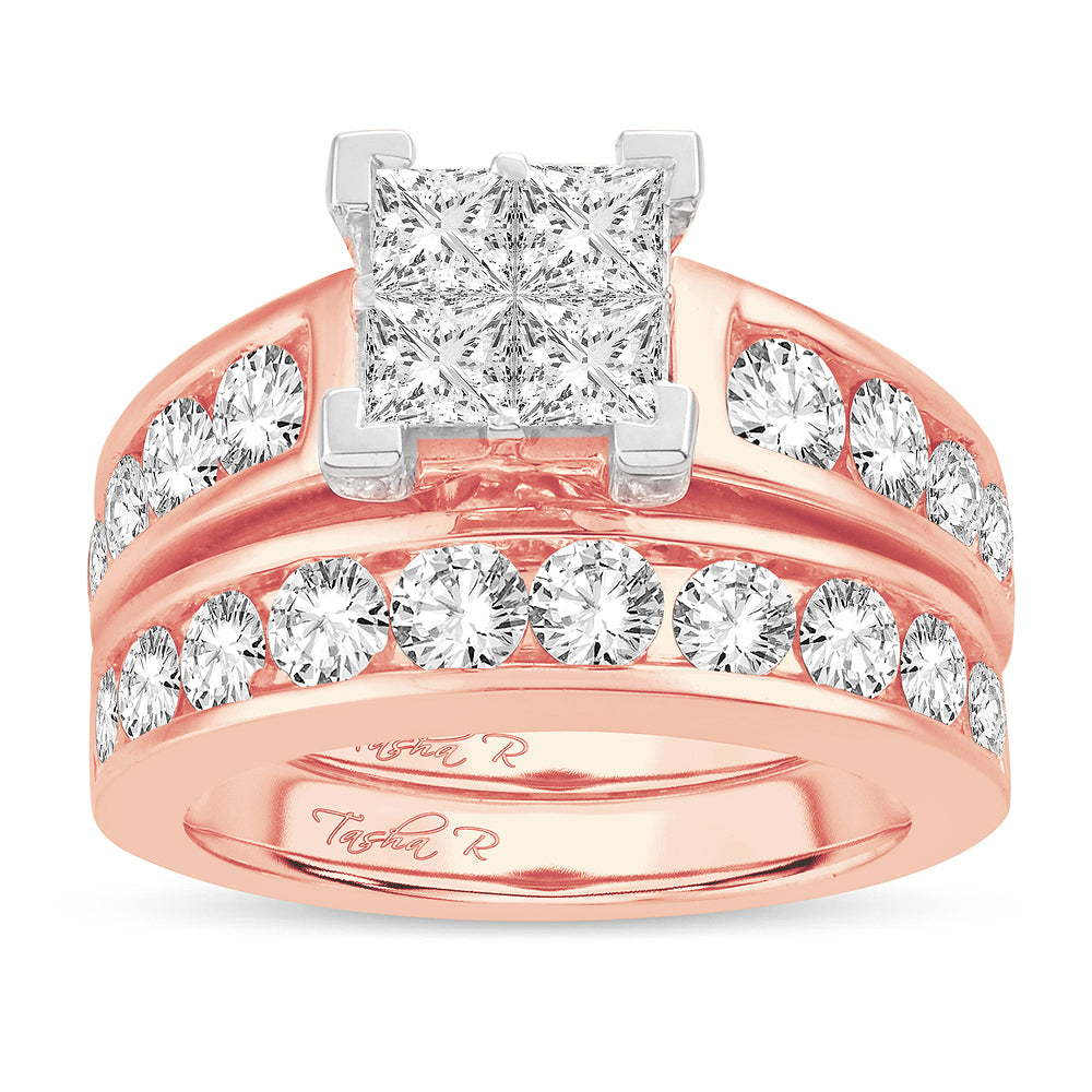 3.00 ct Diamond Bridal Ring in 14K Gold