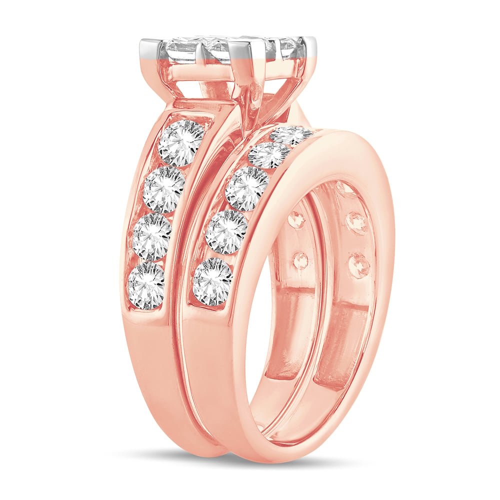 3.00 ct Diamond Bridal Ring in 14K Gold