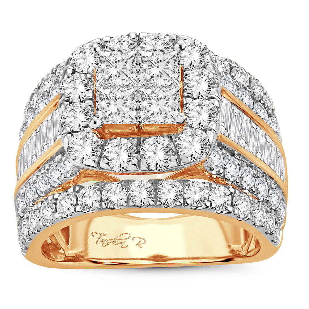 4.00 ct Diamond Bridal Ring in 14K Gold