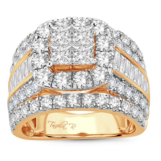4.00 ct Diamond Bridal Ring in 14K Gold