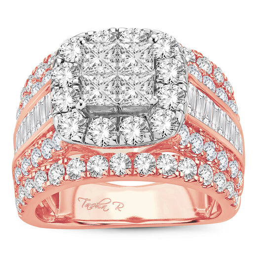 4.00 ct Diamond Bridal Ring in 14K Gold