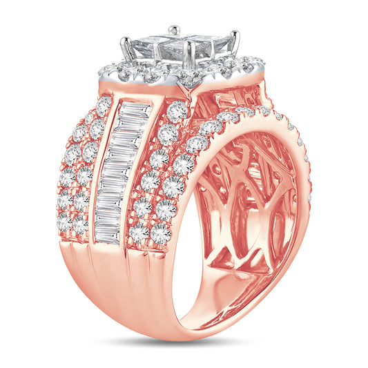 4.00 ct Diamond Bridal Ring in 14K Gold