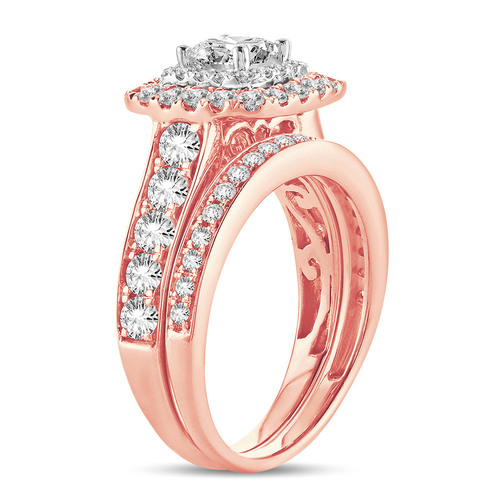 2.02 ct Diamond Bridal Ring in 14K Gold