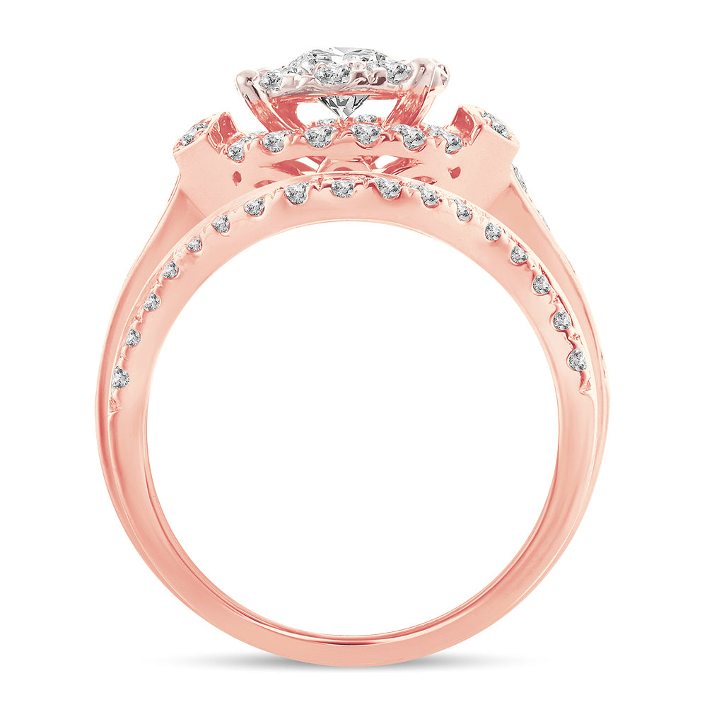 2.00 ct Diamond Bridal Ring in 14K Gold