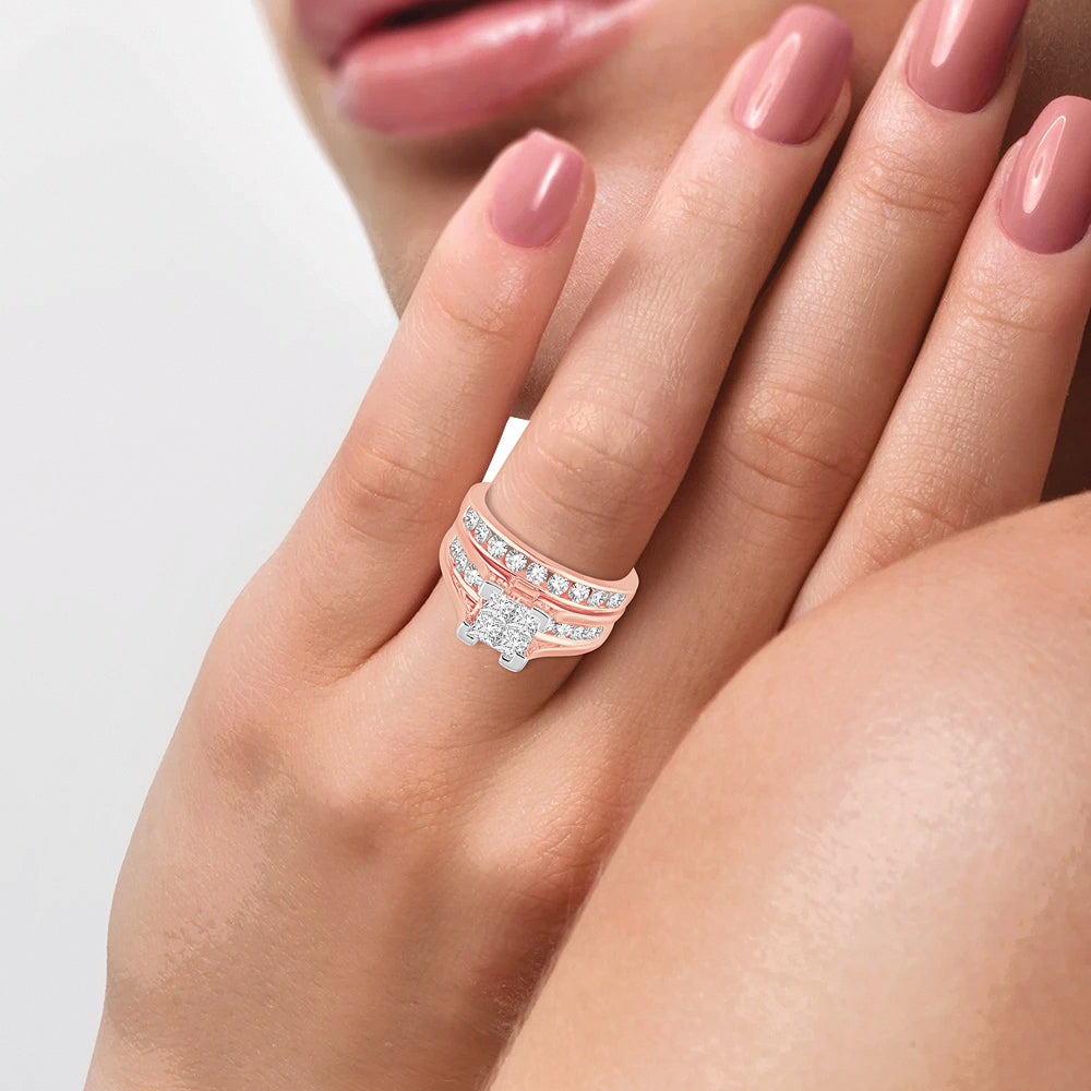 1.50 ct Diamond Bridal Ring in 14K Gold