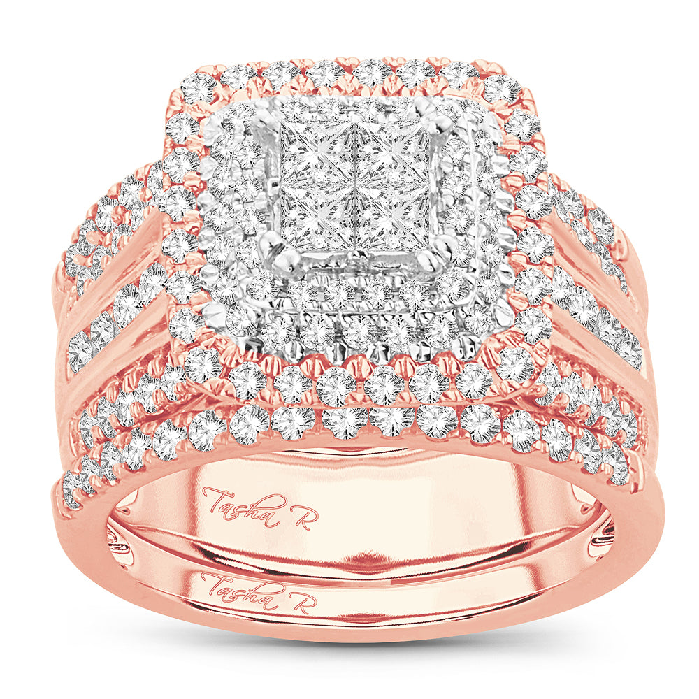 2.01 ct Diamond Bridal Ring in 14K Gold