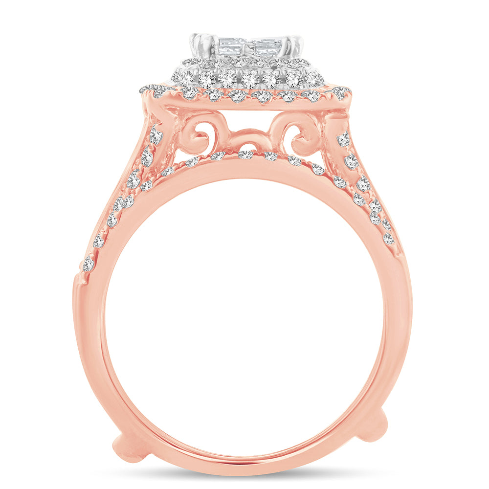 2.01 ct Diamond Bridal Ring in 14K Gold