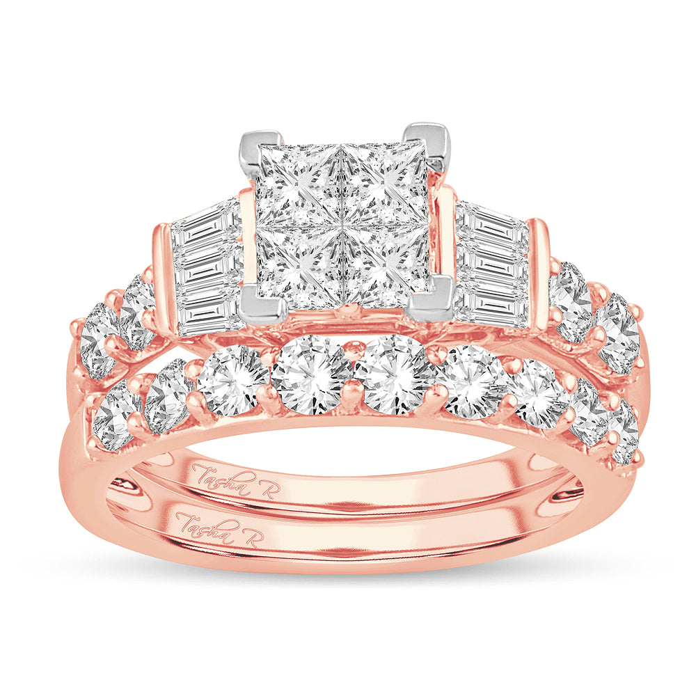 2.00 ct Diamond Bridal Ring in 14K Gold