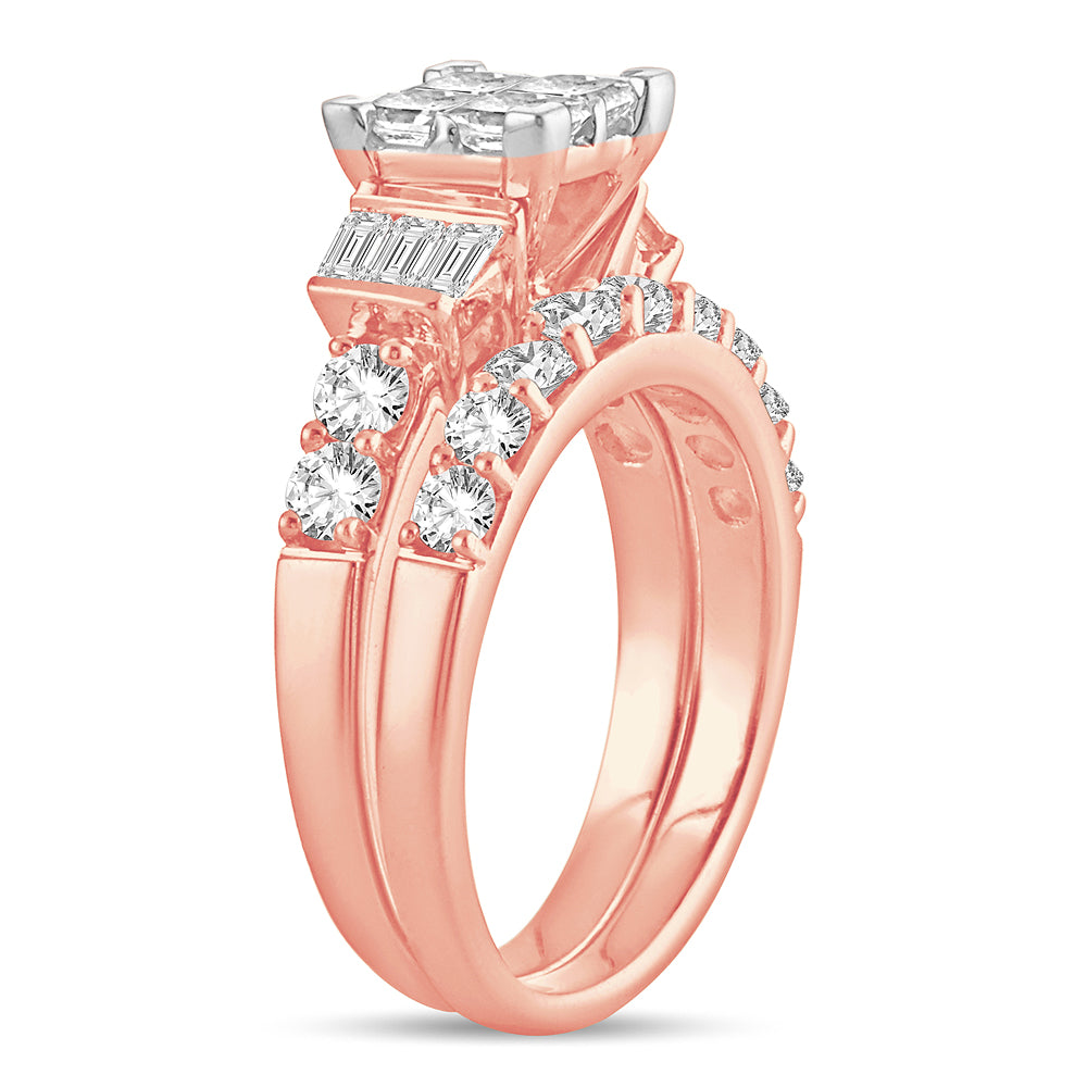 2.00 ct Diamond Bridal Ring in 14K Gold