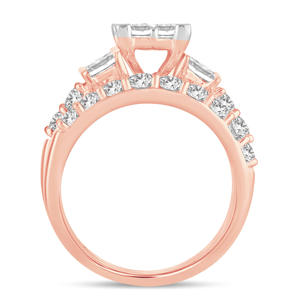 2.00 ct Diamond Bridal Ring in 14K Gold