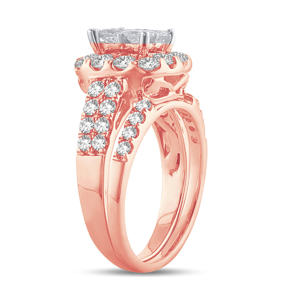 2.05 ct Diamond Bridal Ring in 14K Gold