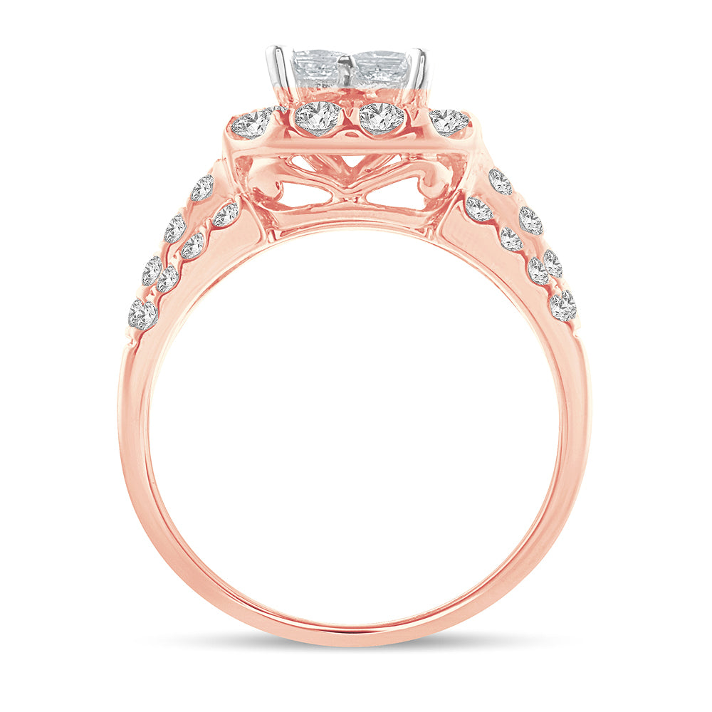 2.05 ct Diamond Bridal Ring in 14K Gold