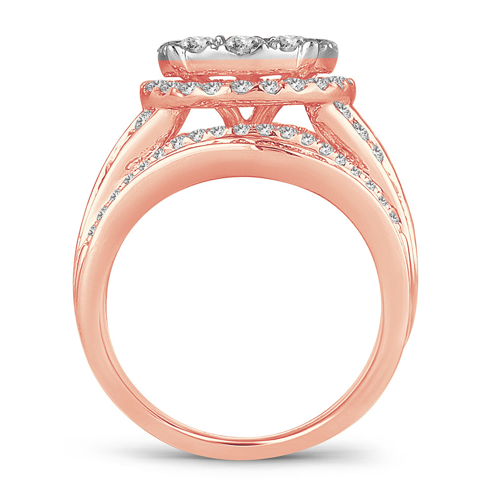 2.52 ct Diamond Bridal Ring in 14K Gold