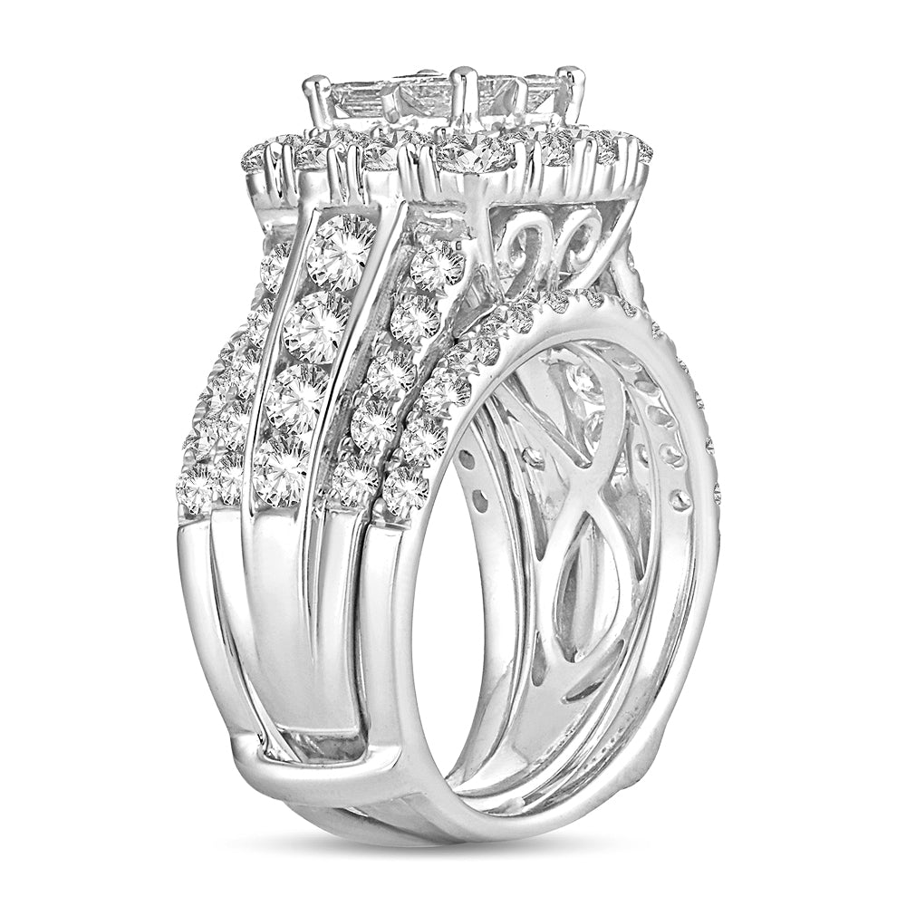 4.00 ct Diamond Bridal Ring in 14K Gold
