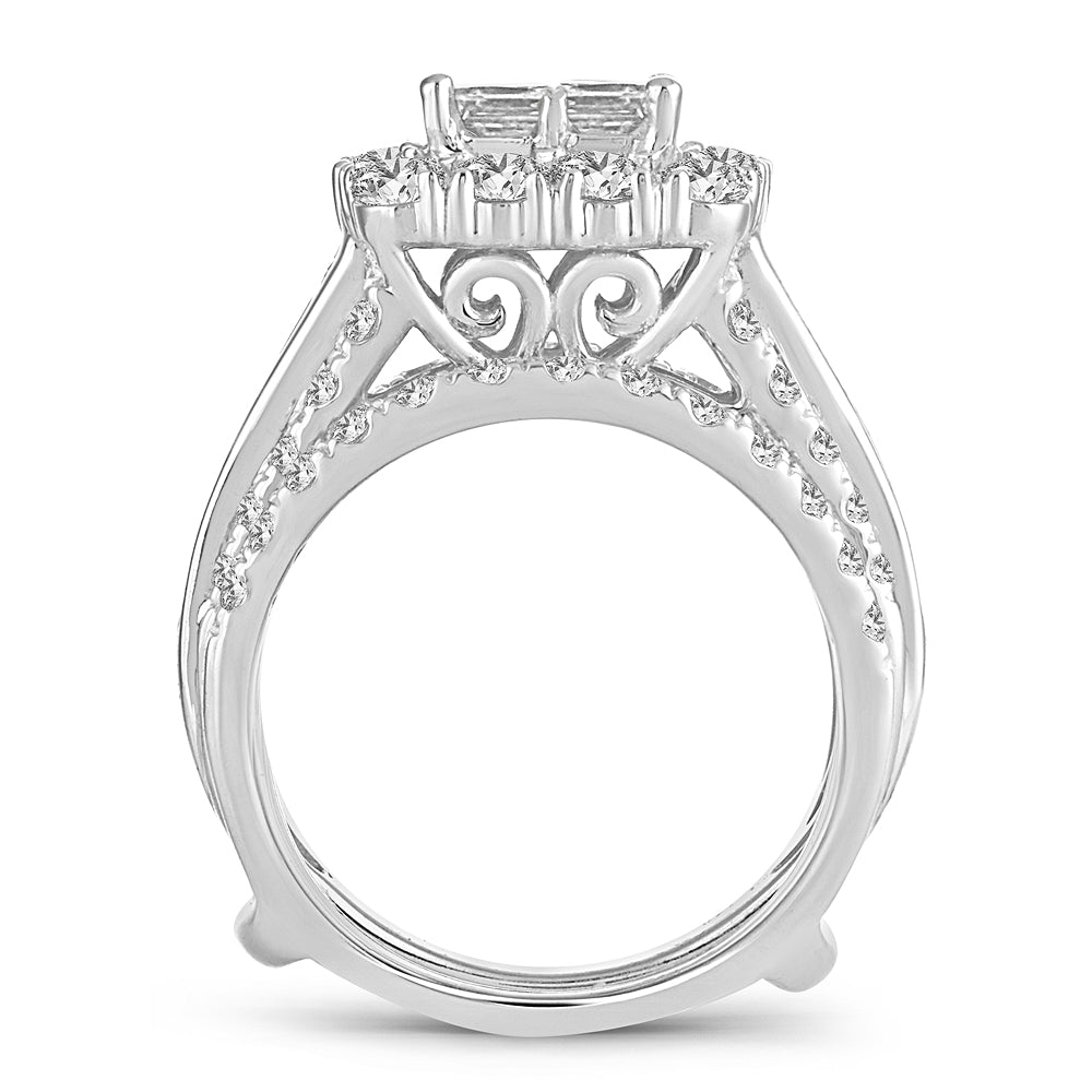 4.00 ct Diamond Bridal Ring in 14K Gold