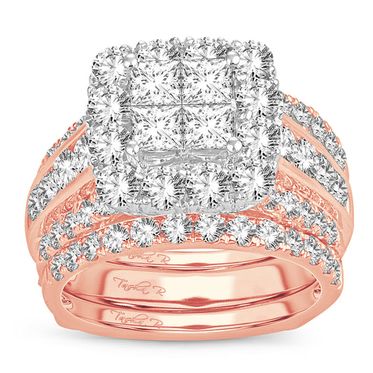4.00 ct Diamond Bridal Ring in 14K Gold