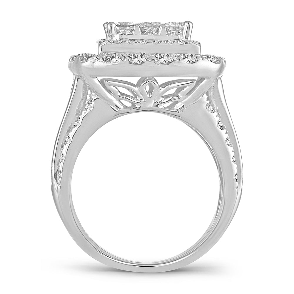 4.00 ct Diamond Bridal Ring in 14K Gold