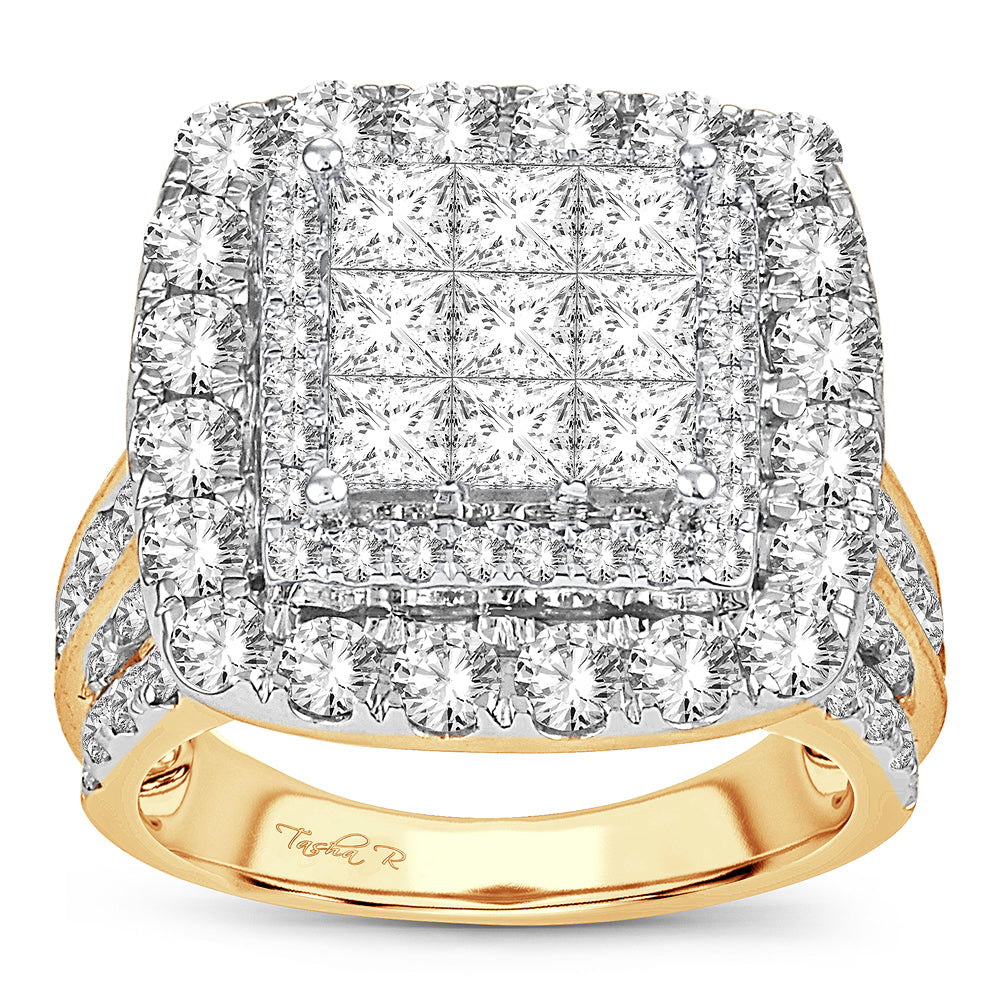 4.00 ct Diamond Bridal Ring in 14K Gold