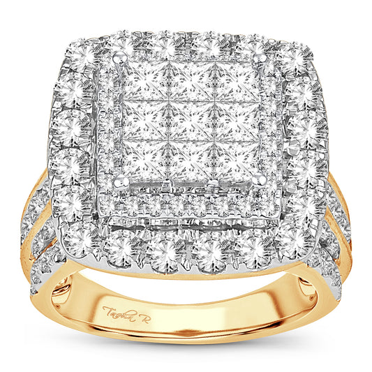 4.00 ct Diamond Bridal Ring in 14K Gold