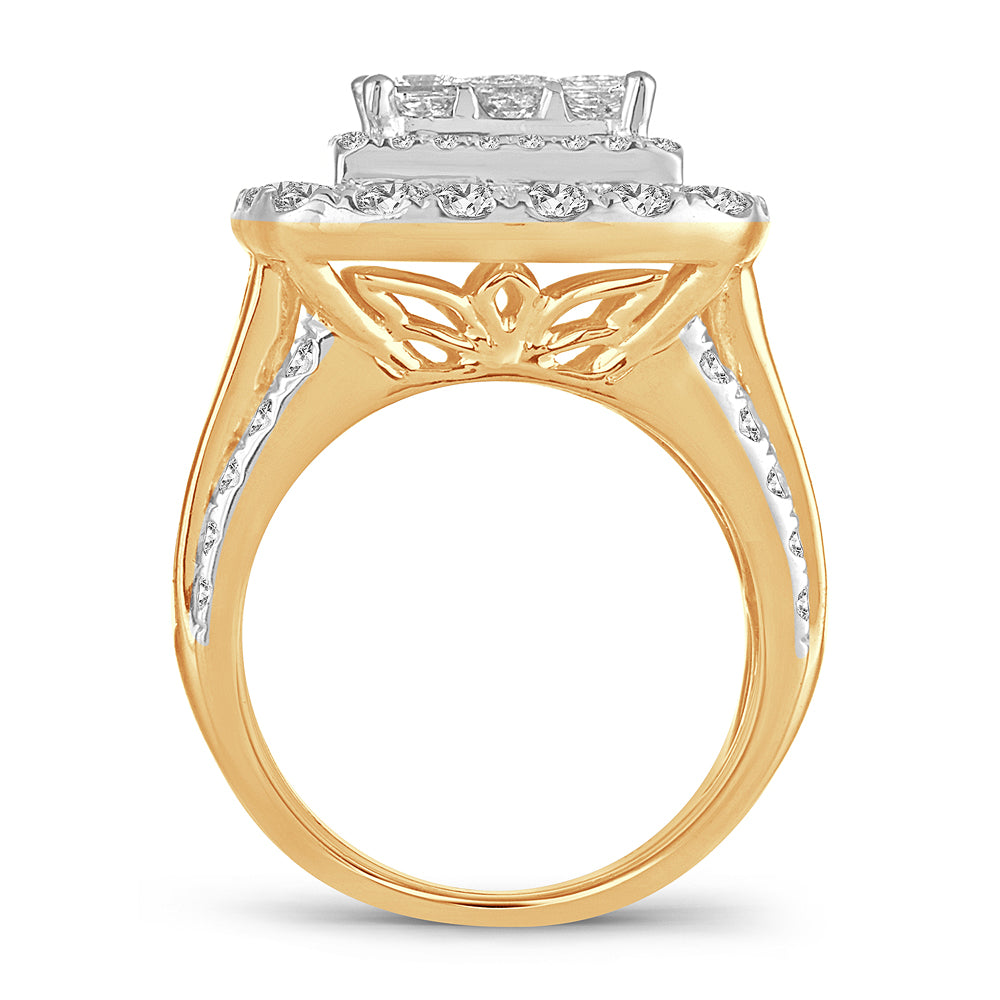4.00 ct Diamond Bridal Ring in 14K Gold
