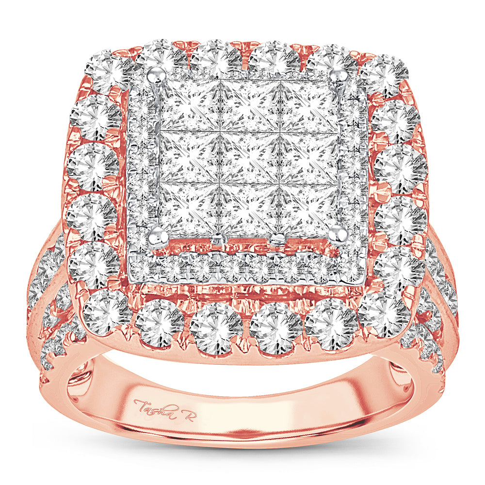 4.00 ct Diamond Bridal Ring in 14K Gold