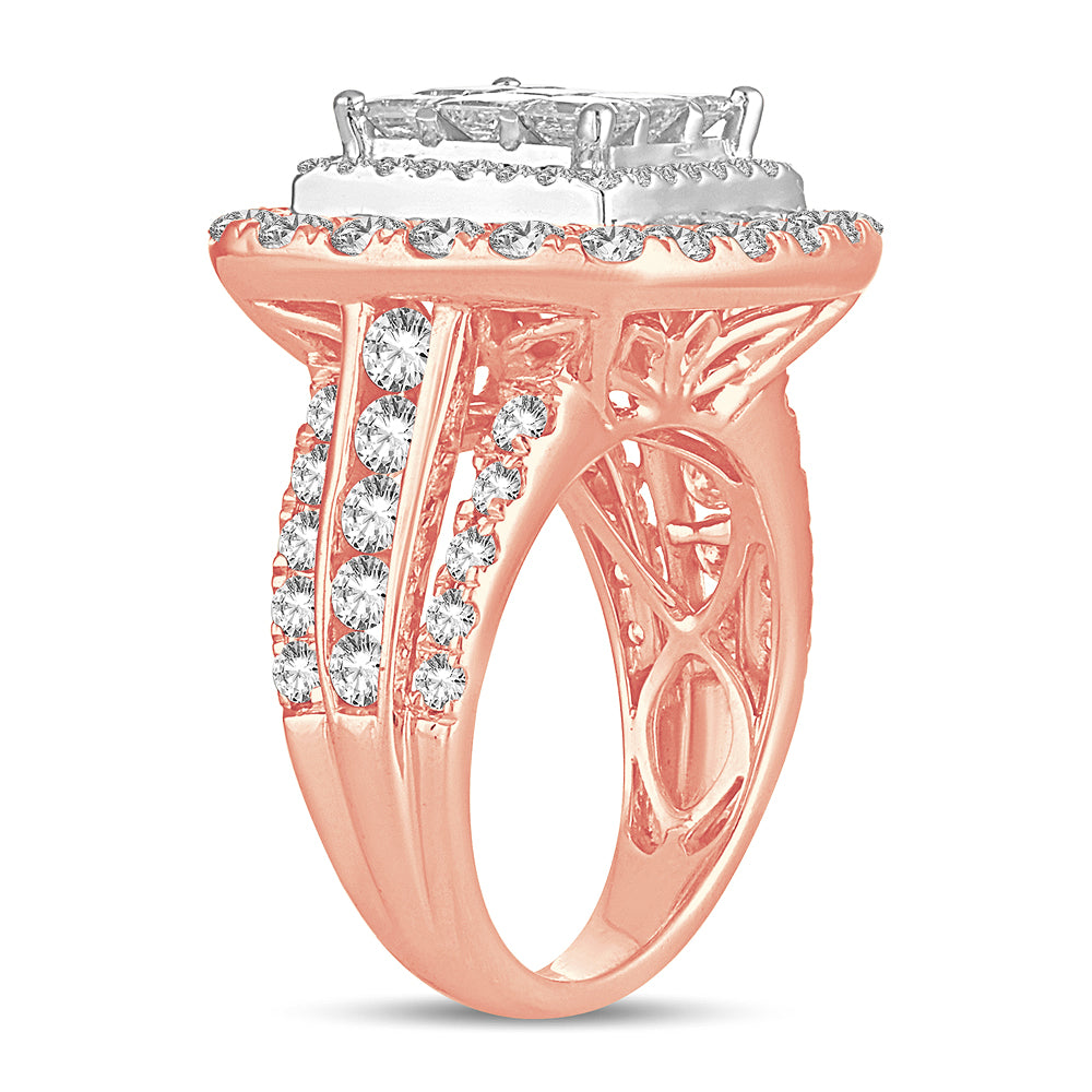 4.00 ct Diamond Bridal Ring in 14K Gold