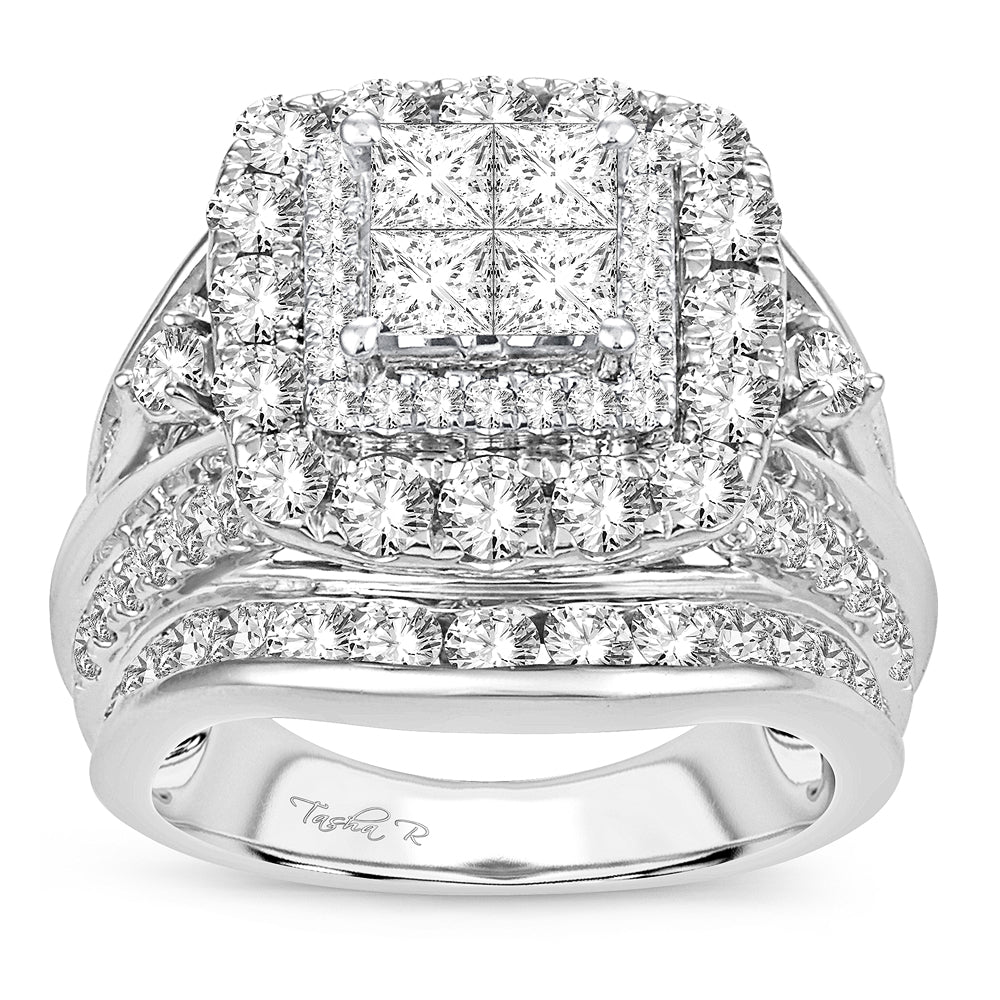 4.00 ct Diamond Bridal Ring in 14K Gold