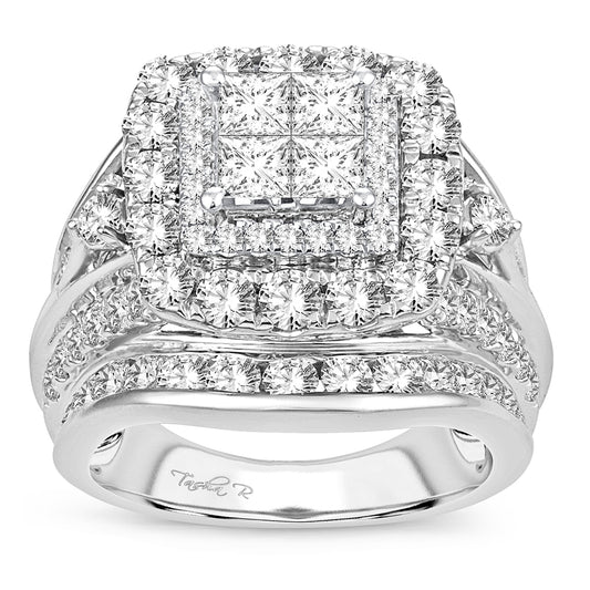 4.00 ct Diamond Bridal Ring in 14K Gold