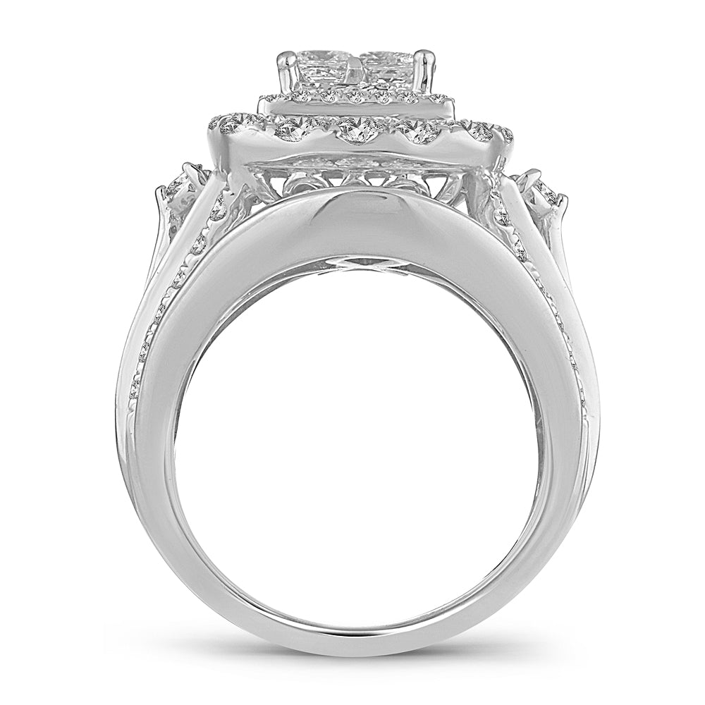 4.00 ct Diamond Bridal Ring in 14K Gold