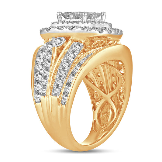 4.00 ct Diamond Bridal Ring in 14K Gold
