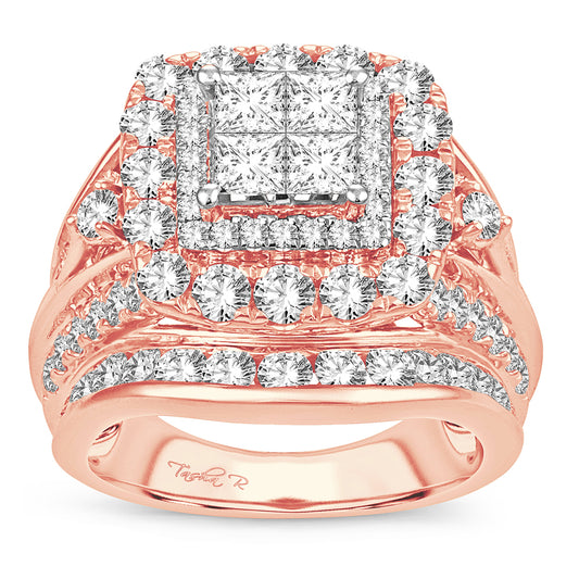 4.00 ct Diamond Bridal Ring in 14K Gold