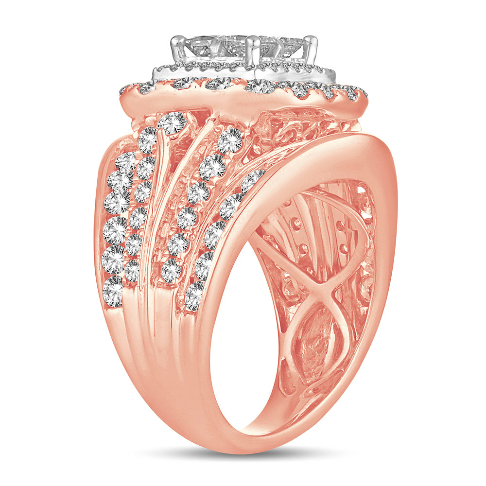 4.00 ct Diamond Bridal Ring in 14K Gold