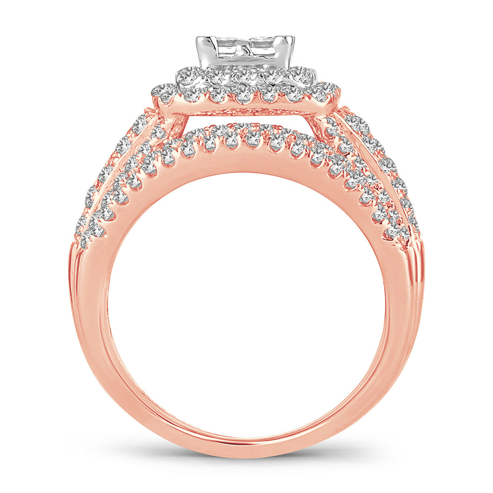 2.02 ct Diamond Bridal Ring in 14K Gold