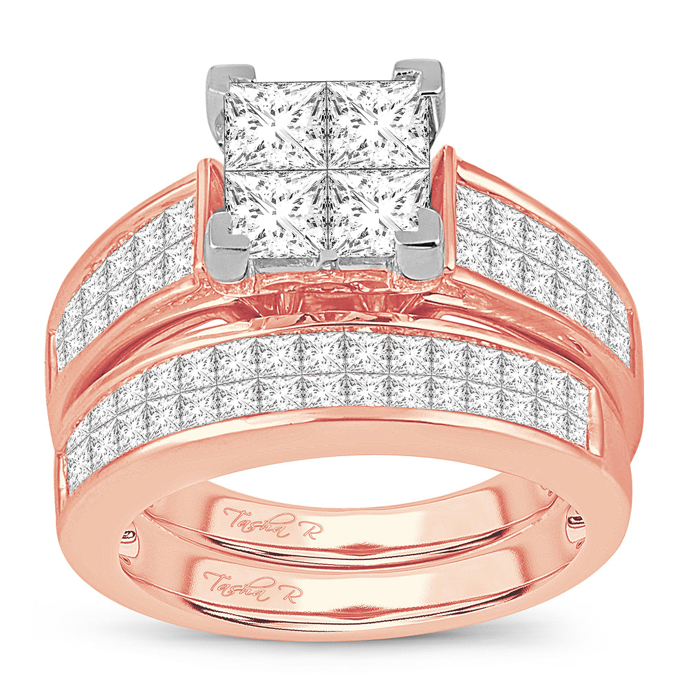 3.00 ct Diamond Bridal Ring in 14K Gold