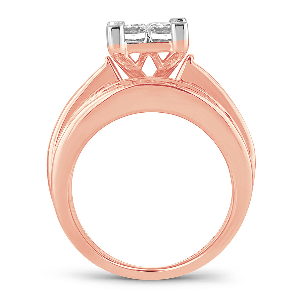 3.00 ct Diamond Bridal Ring in 14K Gold