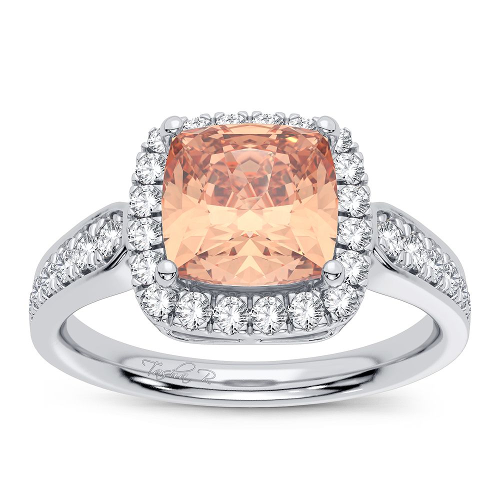 0.33 ct Morganite & Diamond Ring in 14K Gold