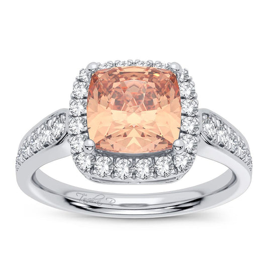 0.33 ct Morganite & Diamond Ring in 14K Gold