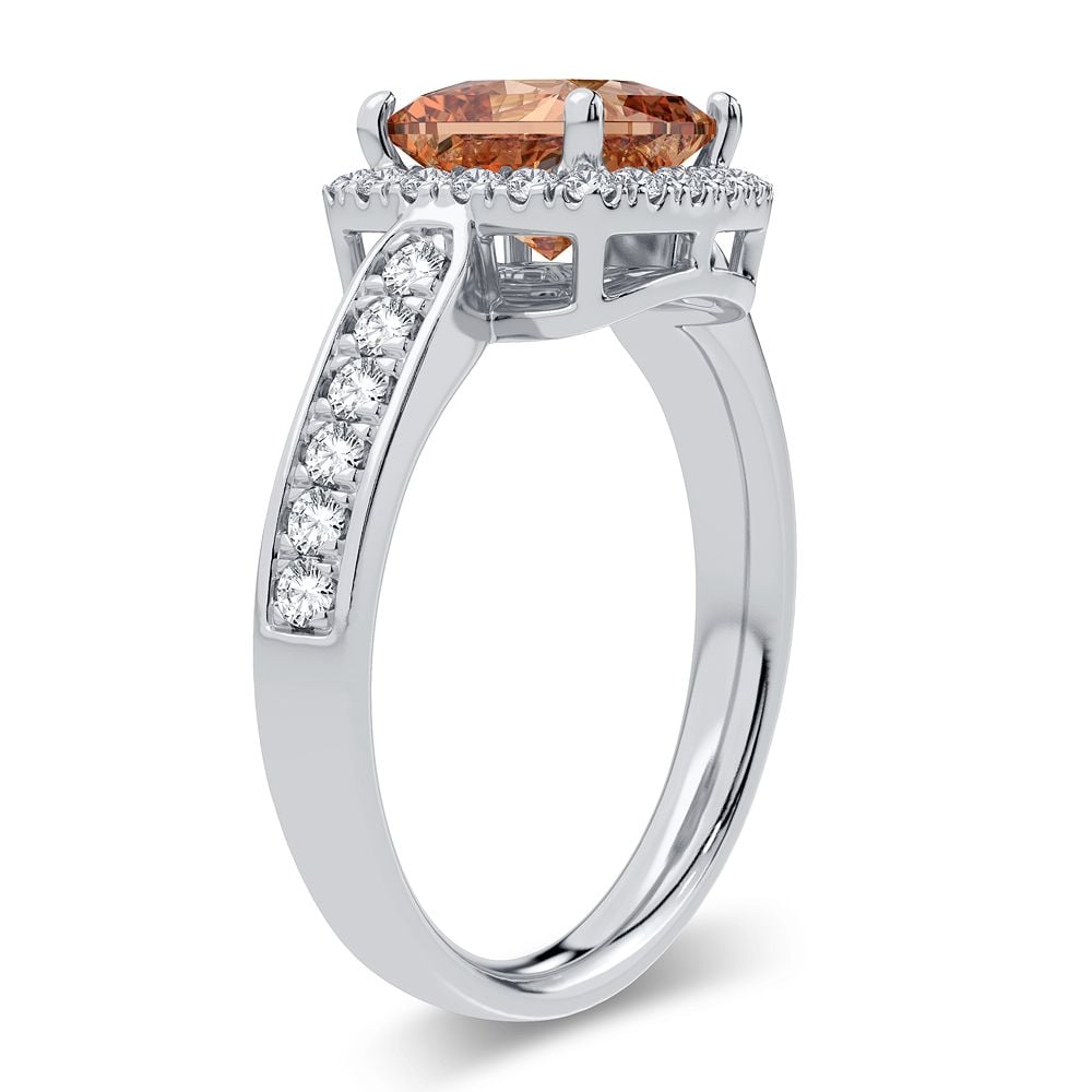 0.33 ct Morganite & Diamond Ring in 14K Gold