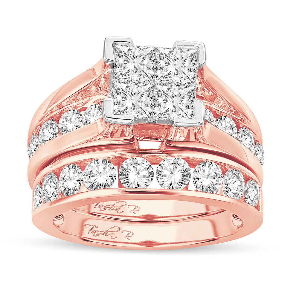 2.00 ct Diamond Bridal Ring in 14K Gold