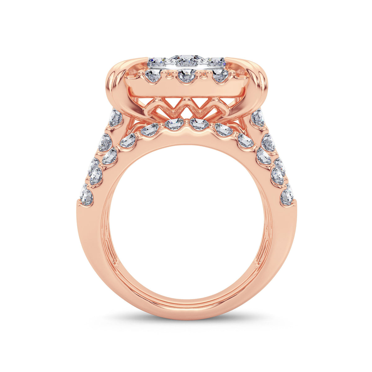5.25 ct Diamond Bridal Ring in 14K Gold