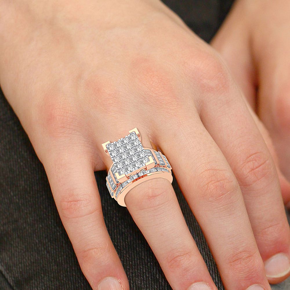 3.00 ct Men's Diamond Ring in 10K Gold