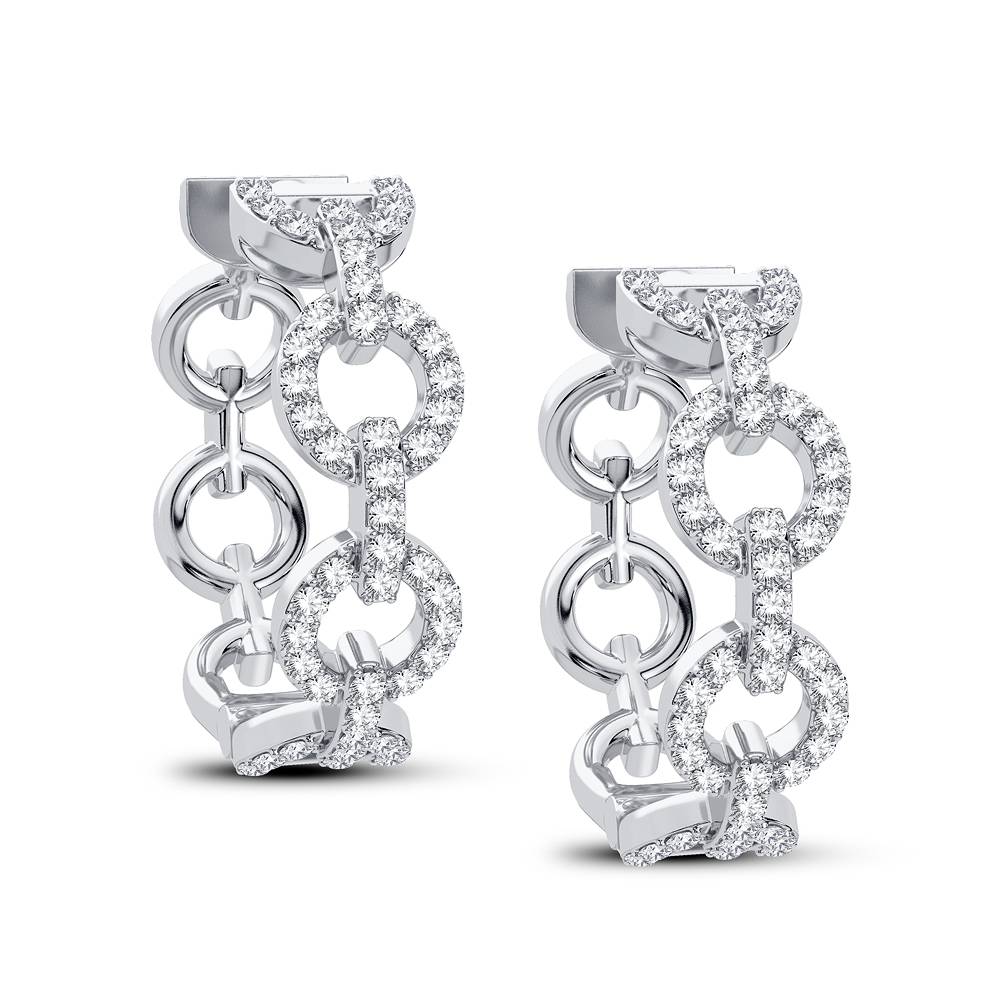 0.33 ct Diamond Hoop Earrings in 10K Gold