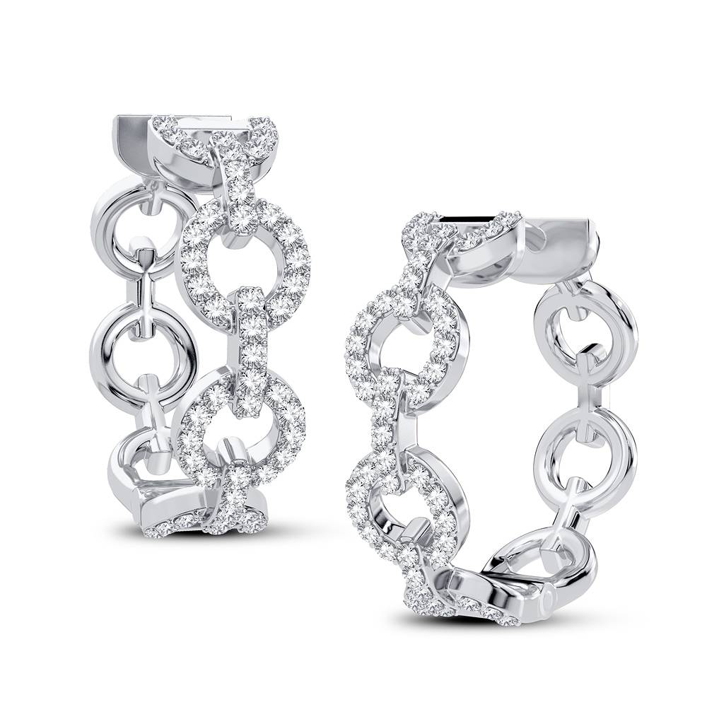 0.33 ct Diamond Hoop Earrings in 10K Gold